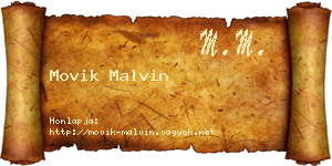 Movik Malvin névjegykártya